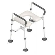 Raised Toilet Seats with Handles, Adjustable Toilet Safety Chair, Support 300lbs, Fits Most Toilets Elevated Toilet Seat